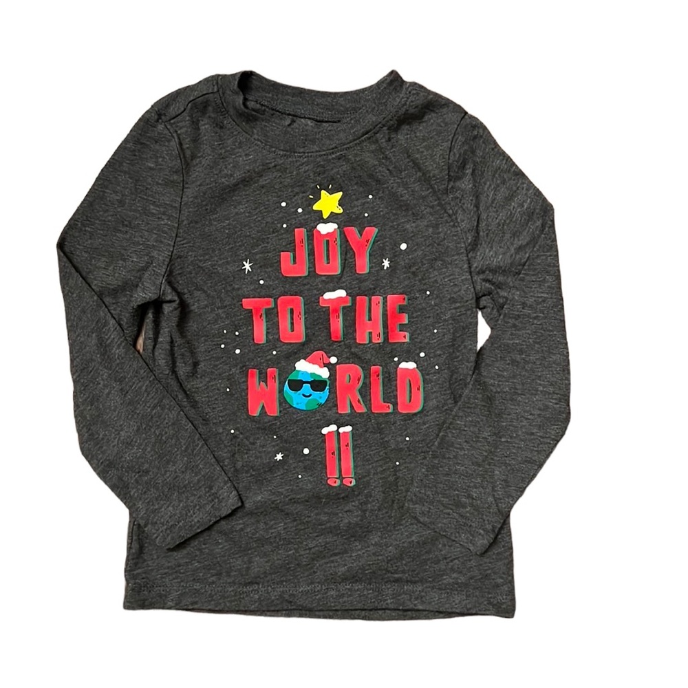 3T “Joy To The World” Gray Long Sleeved Shirt